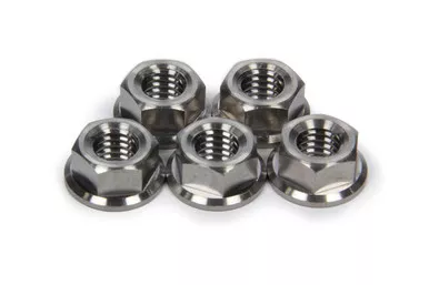 TI22 Performance - Front Hub Flange Nuts Titanium 3/8-16 5pk