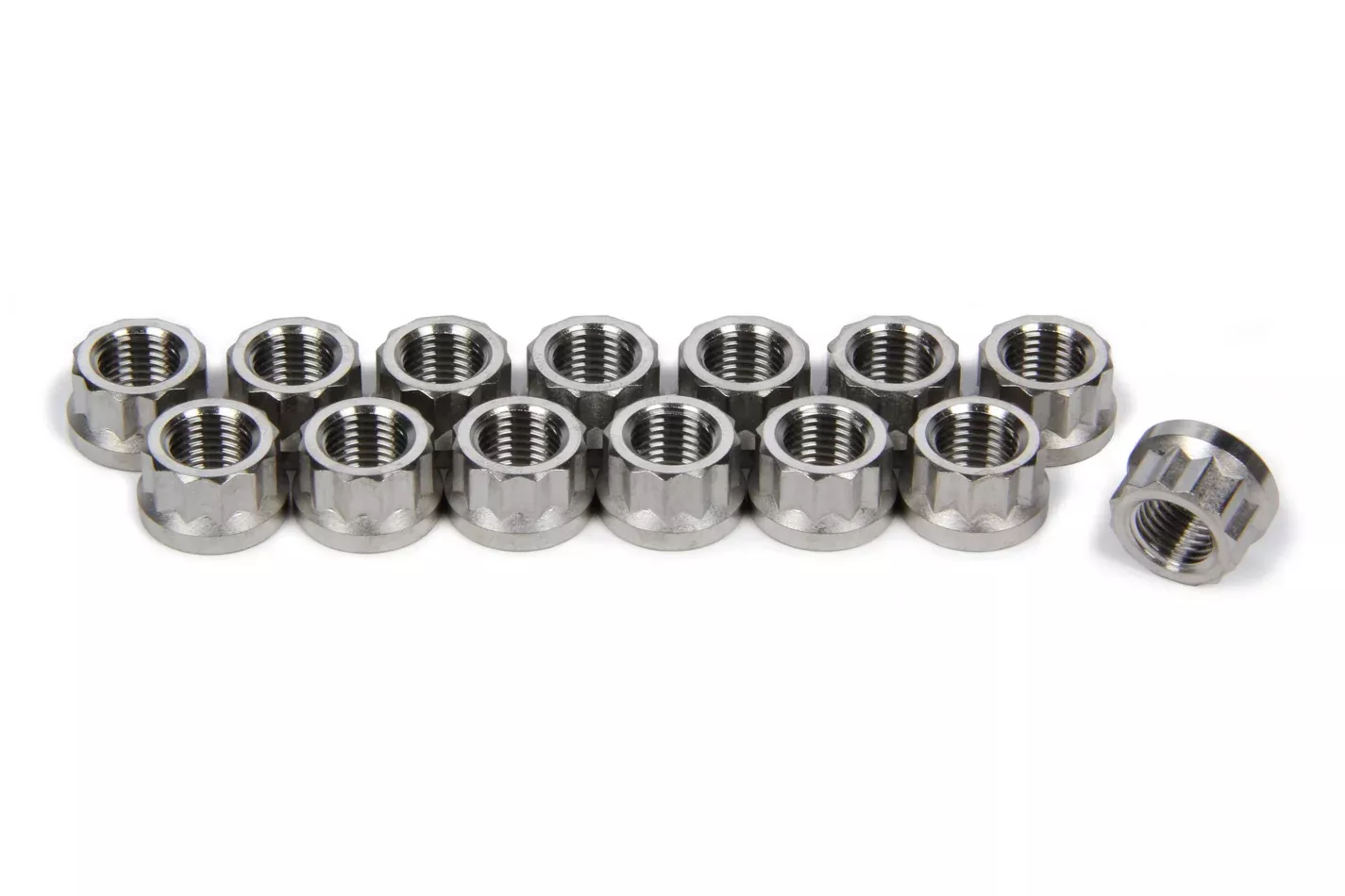 TI22 Performance - Header Flange Nut Set 12pt Titanium 14pcs
