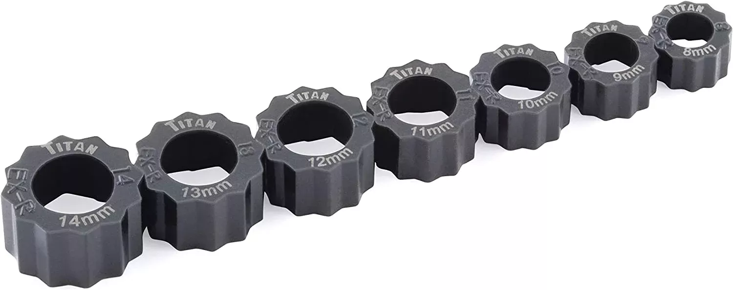 Titan 16057 7 Piece Damaged Bolt Extractor Set