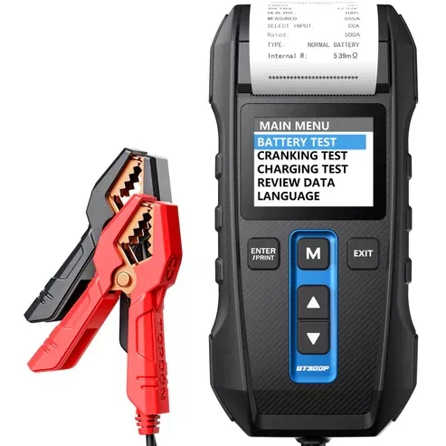 TOPDON BT300P Battery Tester with Printer, Battery Load Test Charging Cranking