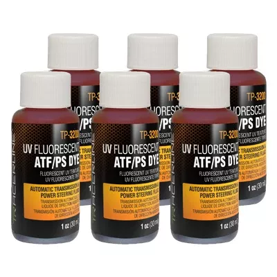Tracerline TP-3200-0601 DYE-LITE Automatic Transmission Fluid / Power Steering Fluid UV Leak Detection Dye 6 x 1 Oz. Bottles