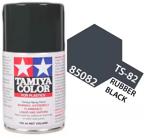 TS-82 Black Rubber Lacquer Spray Paint, 100ml