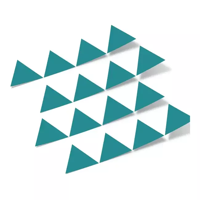 Turquoise Triangles Vinyl Wall Decals