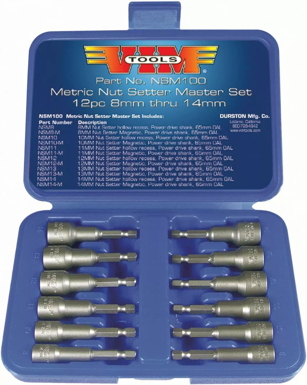 VIM NSM100 12pc Metric Nut Setter Set