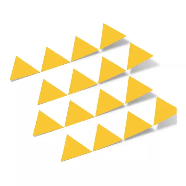 Yellow Triangles Vinyl Wall Decals