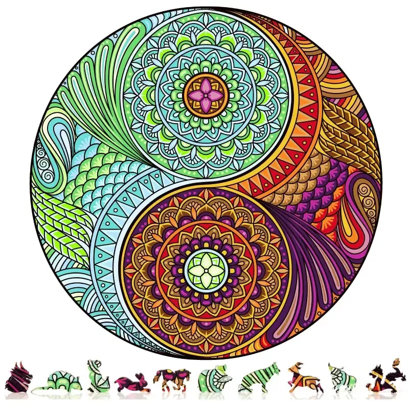 Yin Yang Wooden Puzzle, 200 Pcs